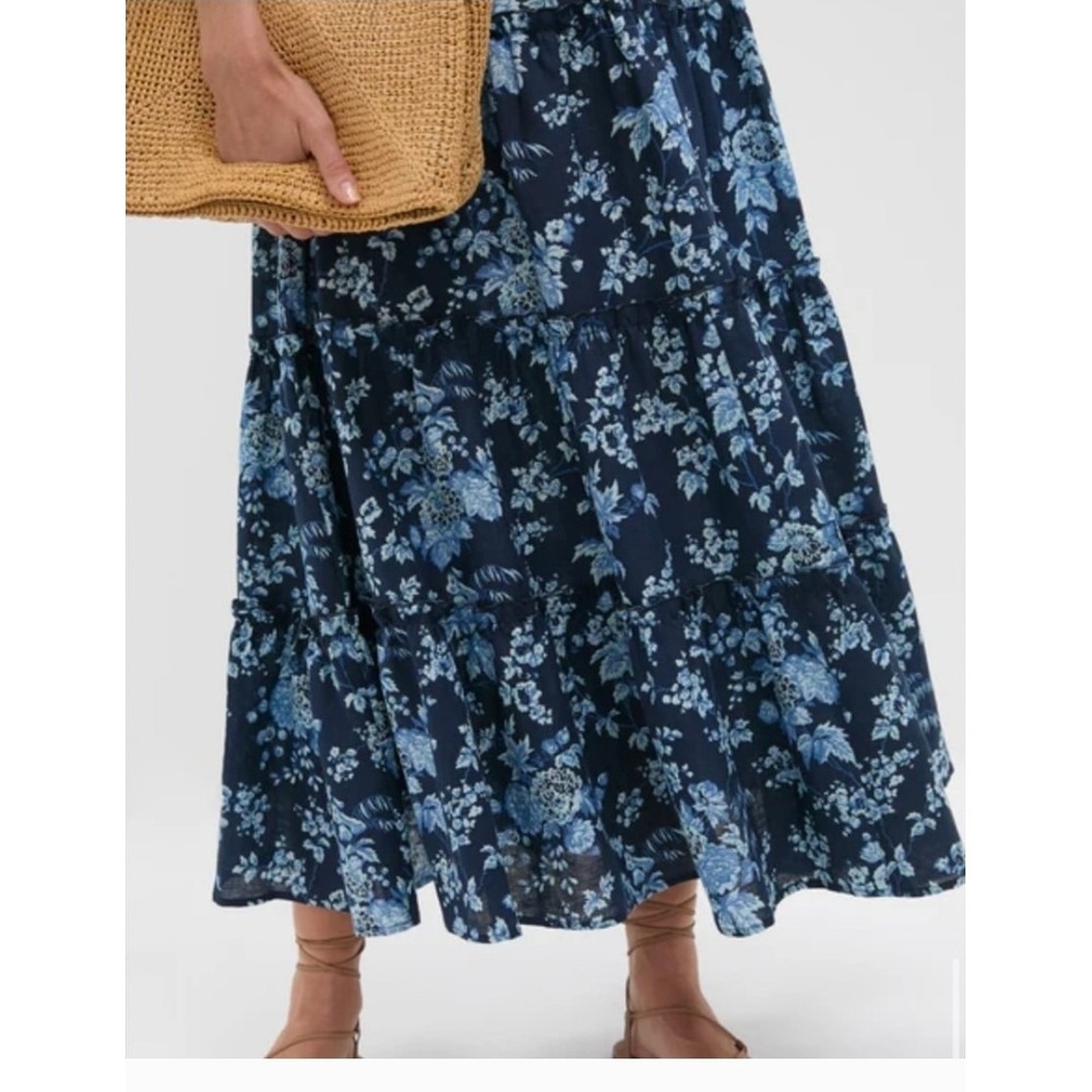 Tuckernuck Womens Twilight Garden Jenna Blue Floral Maxi Dress Sz L NWT - Picture 4 of 12